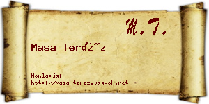 Masa Teréz névjegykártya